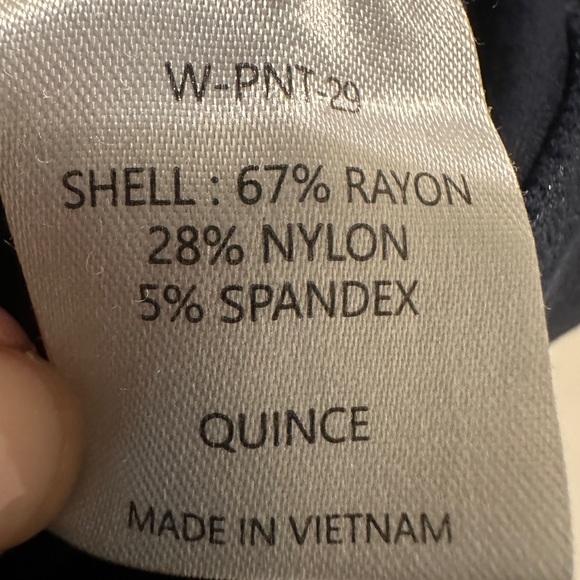 Quince Navy Boot Cut Women's Pants - Picture 6 of 7